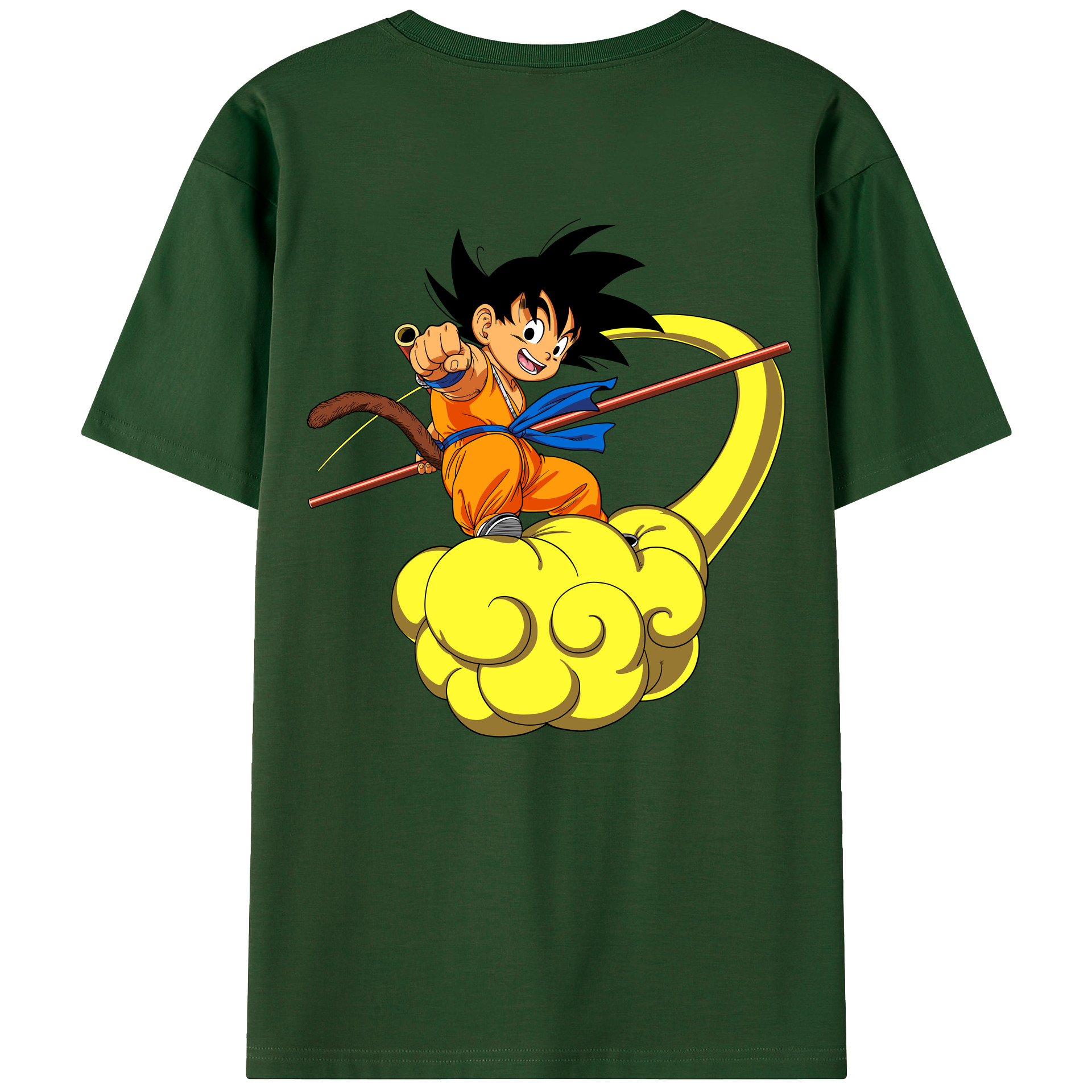 （画像用） ドラゴンボール 孫悟空（そん ごくう）Son Goku カカロット DRAGON BALL Kakarotto 綿100％半袖Tシャツ（背面プリント）